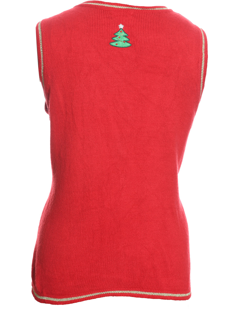 Snowman Christmas Sweater Vest - M