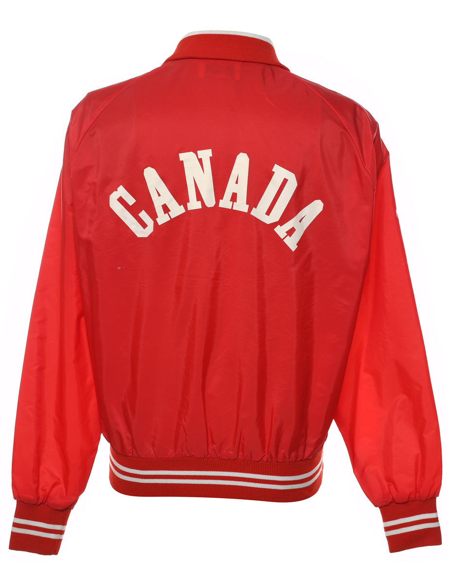 Red & White Canada Design Nylon Jersey - L