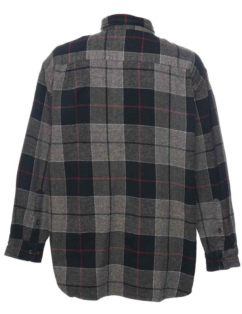 Long Sleeved Checked Shirt - XL