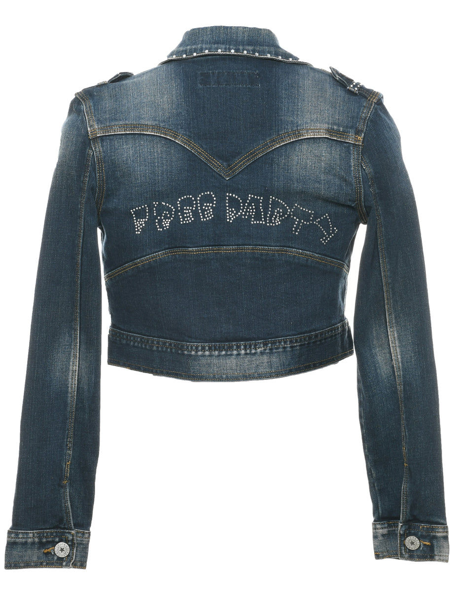 Button Front Denim Jacket - S