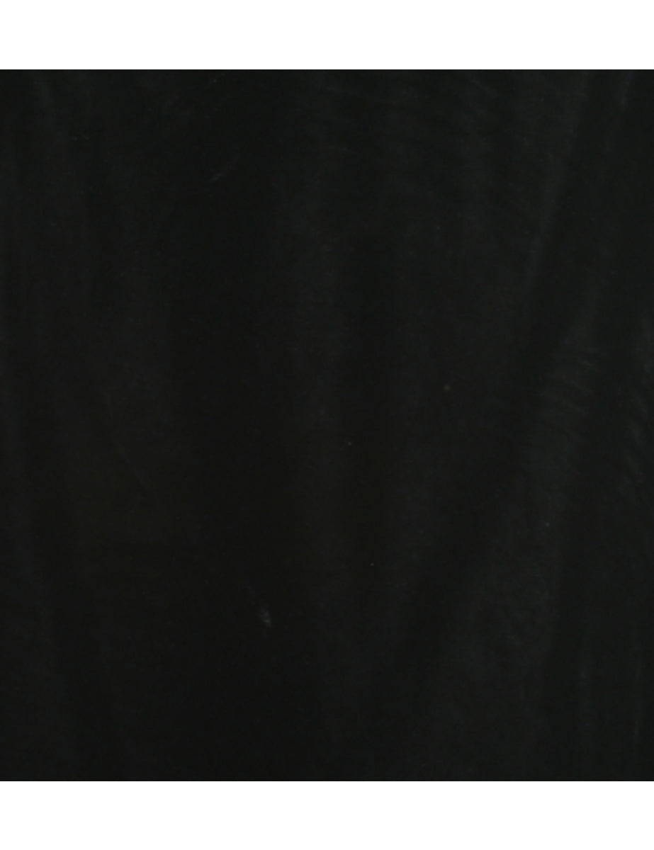 Velvet Black Pencil Skirt - S