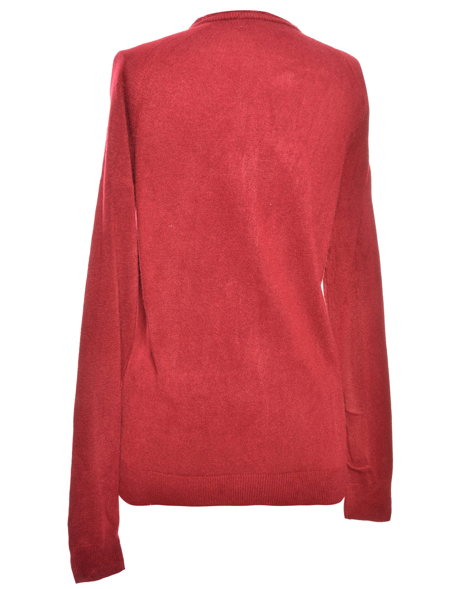 Maroon Karen Scott Cardigan - L
