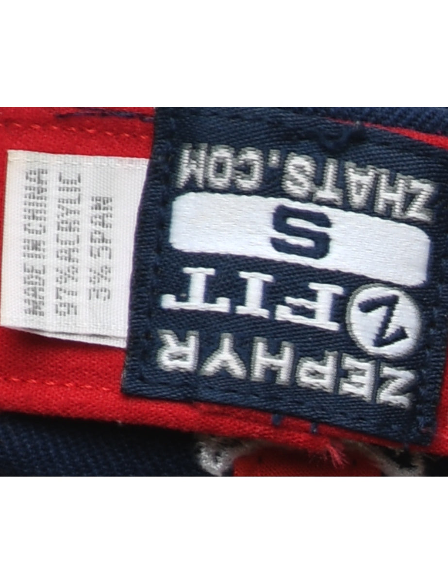 Navy Embroided Cap - XS