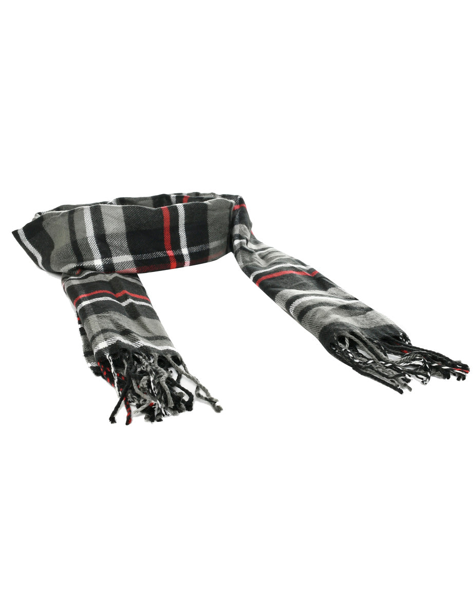 Checked Winter Scarf - M