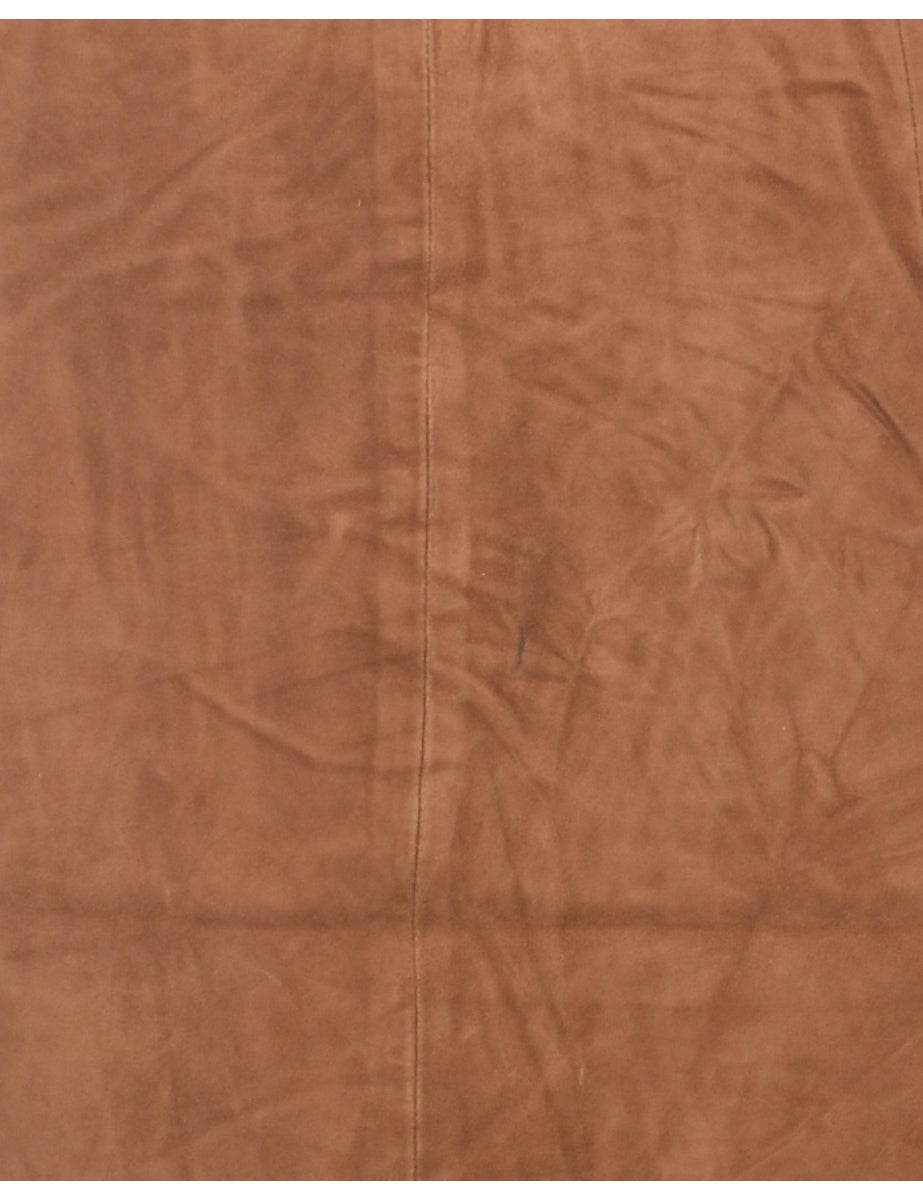 Suede Pencil Skirt - M