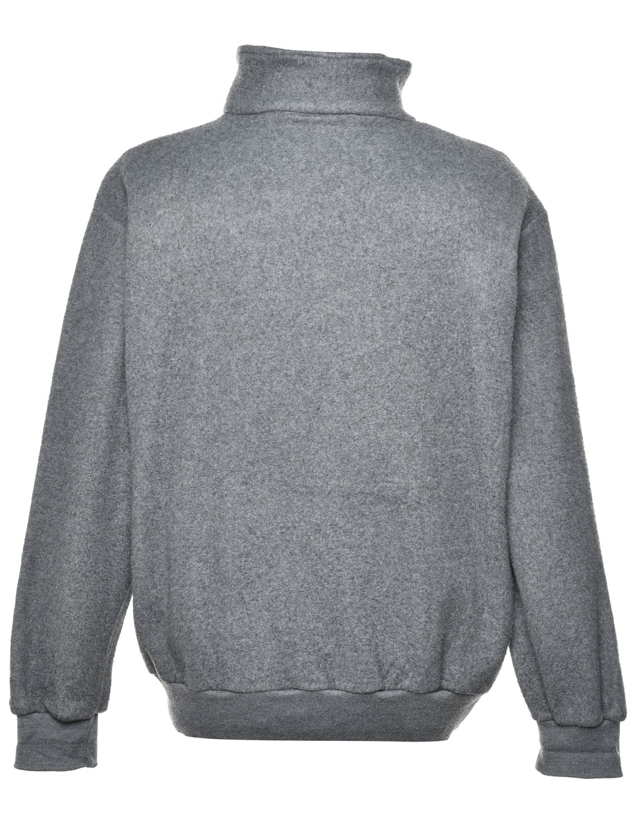 Quarter Zip Fleece Sweatshirt - L