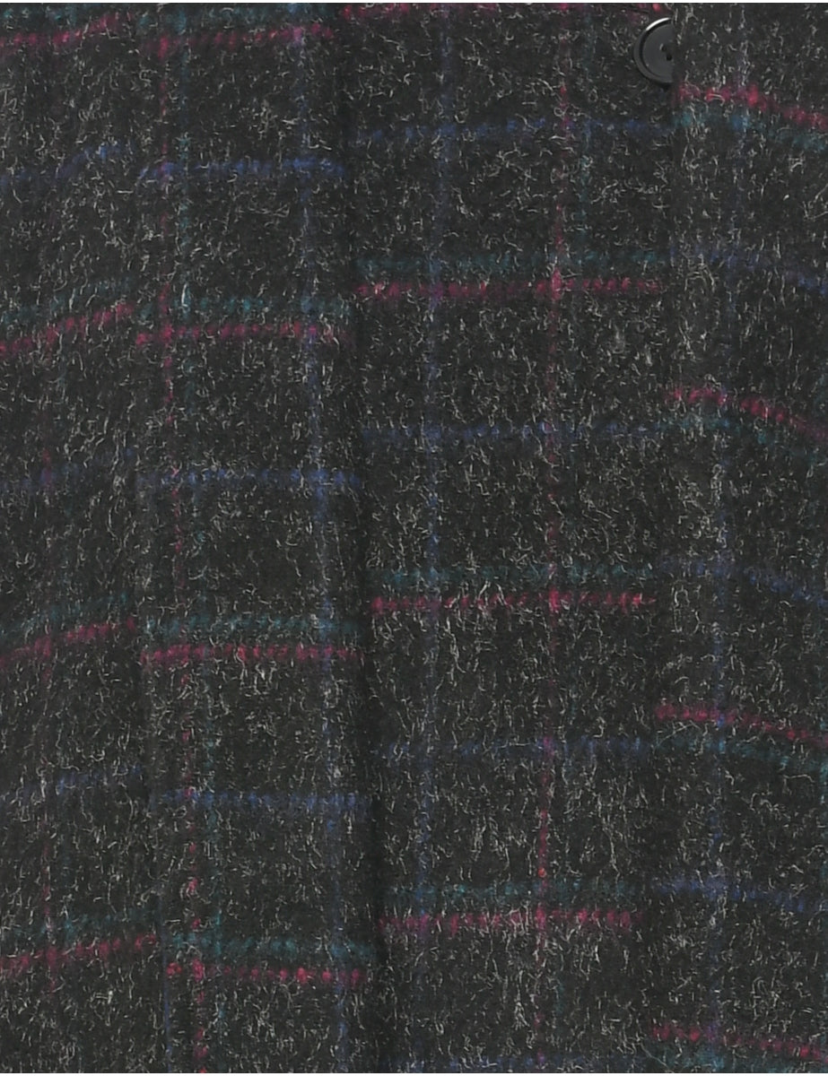 Single Breasted Wool Coat - M