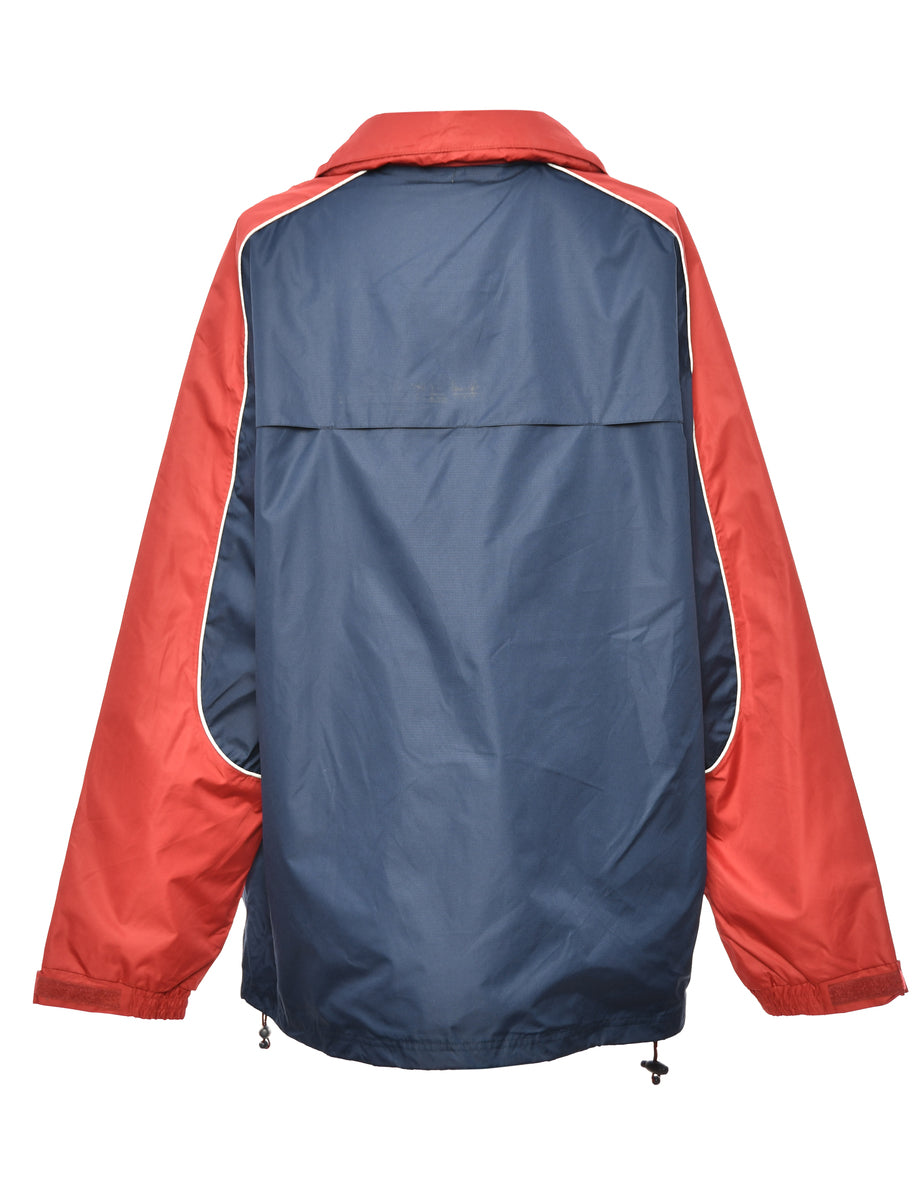 Zip-Front Red & Navy Two-Tone Mountaineering Jacket - XL