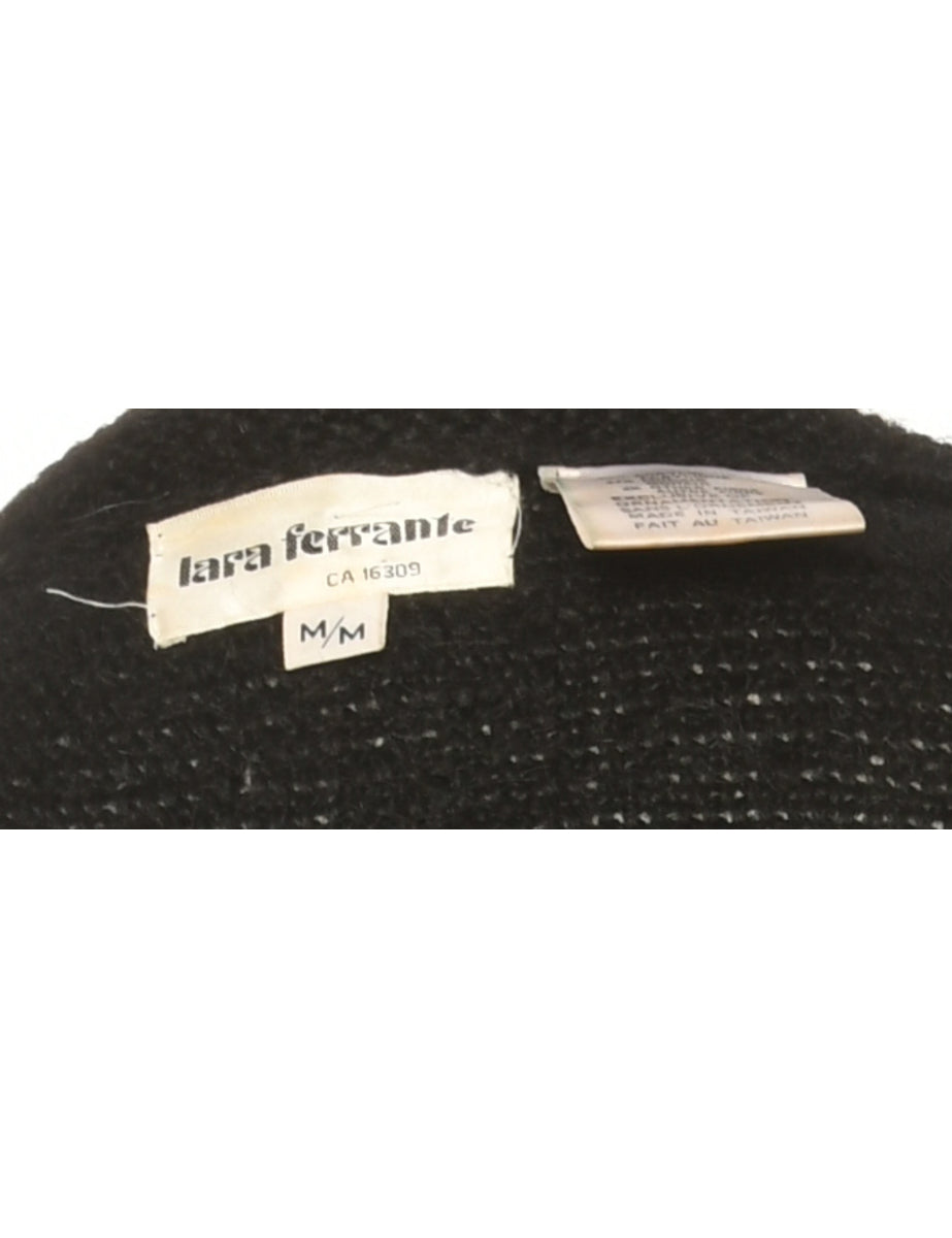 Beaded Black Jumper - M