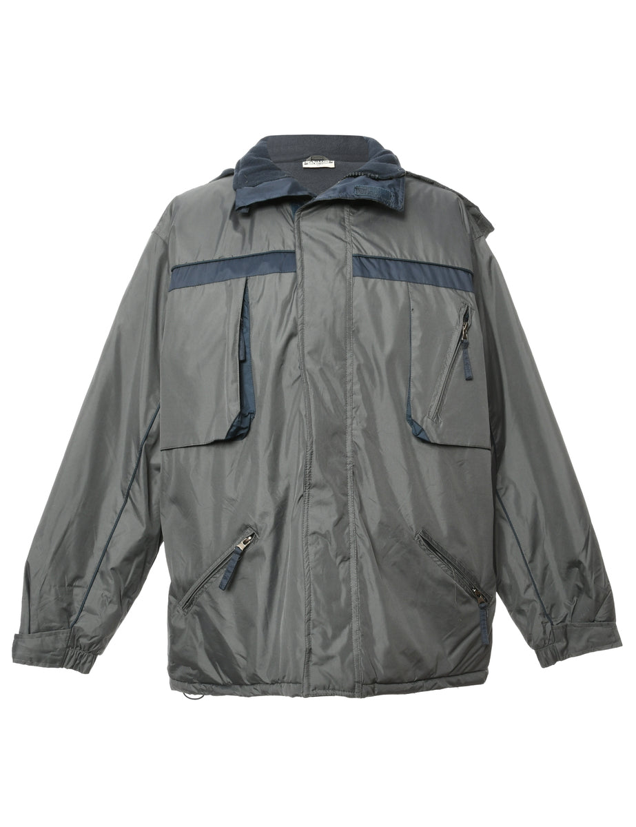Grey Zip Front Jacket - M