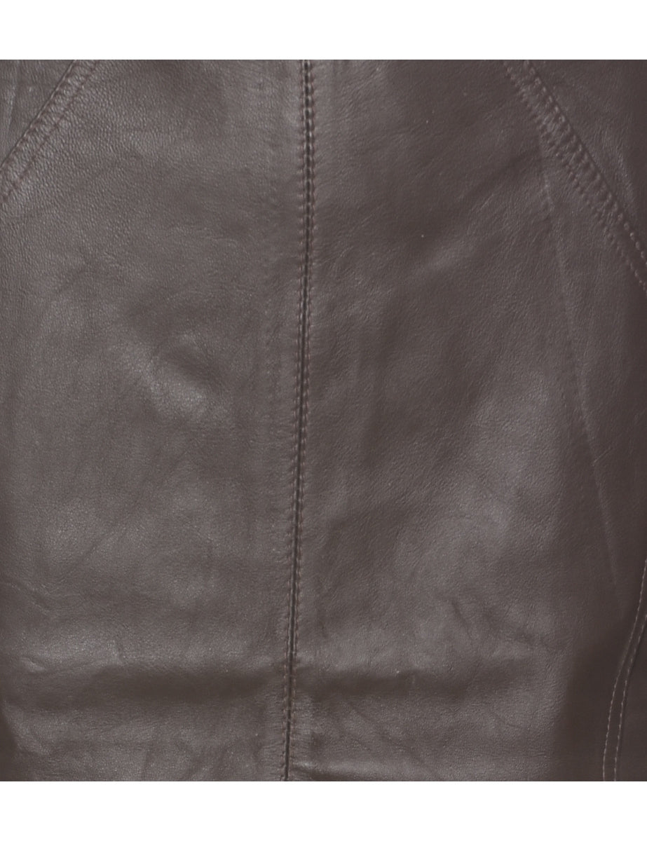 Leather Pencil Skirt - S