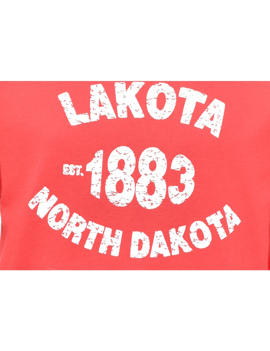 Lakota North Dakota Printed Hoodie Sweatshirt - S