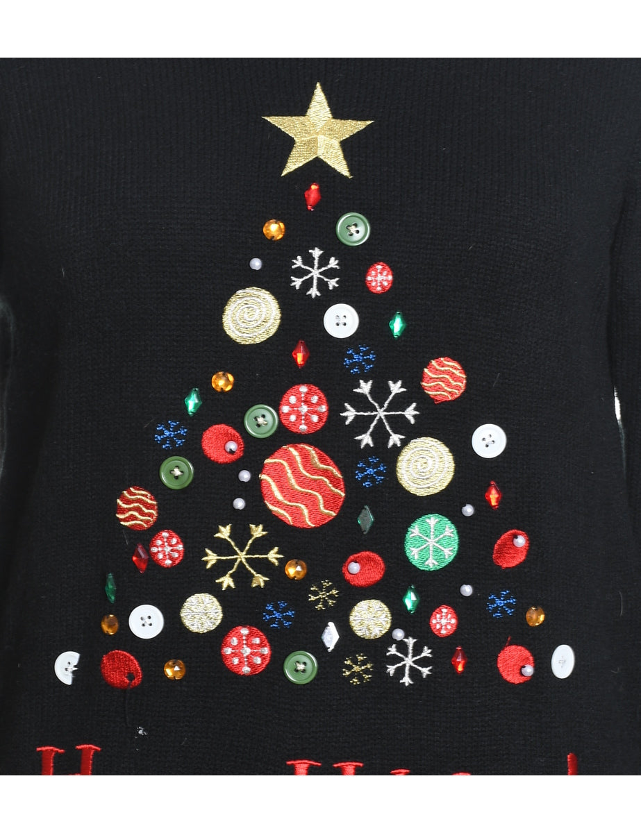 Black Christmas Jumper - S