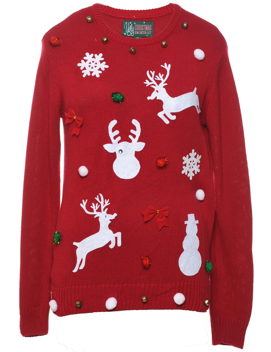 Red Christmas Jumper - S