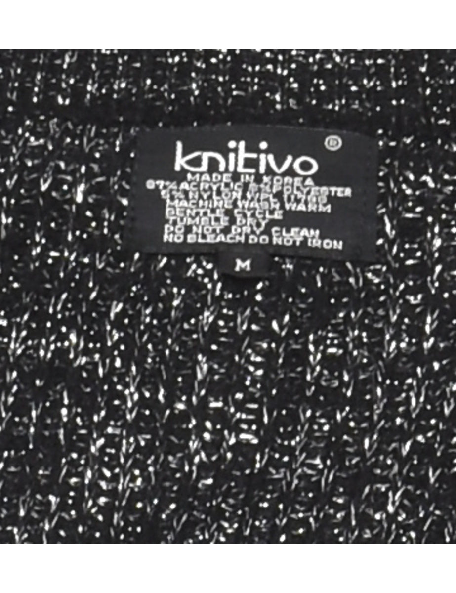 Lurex Thread Pattern Jumper - M