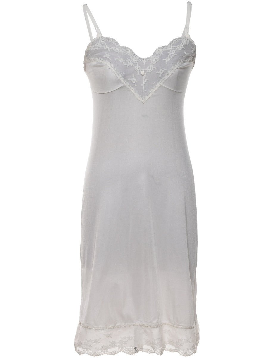 Off-White Strappy Slip Dress - M