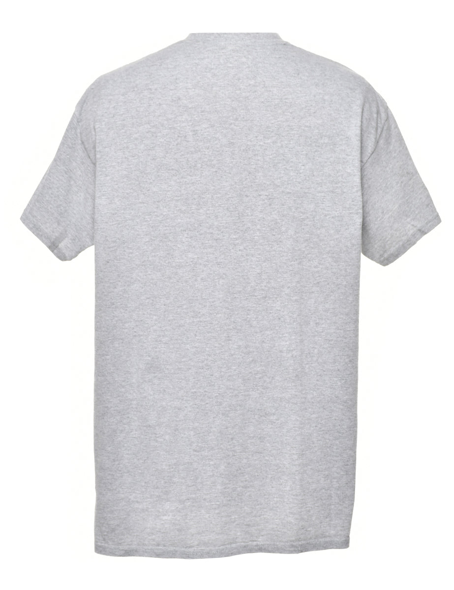 Grey US Marines Printed T-shirt - L