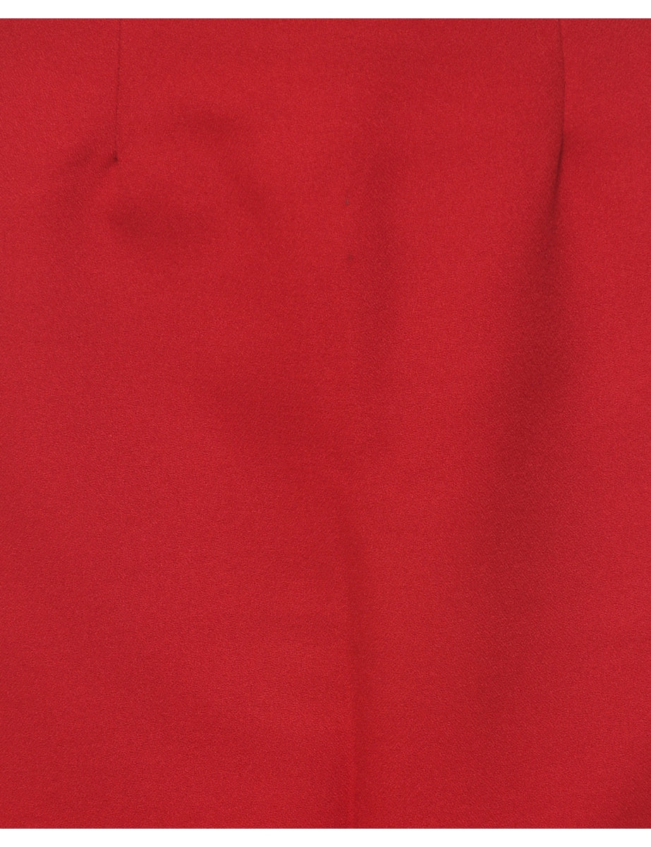 Red Pencil Skirt - M
