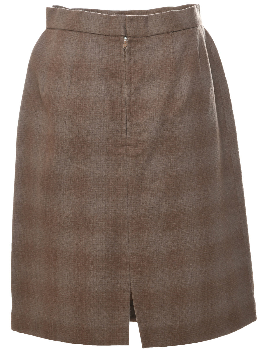Patterned Pencil Skirt - M