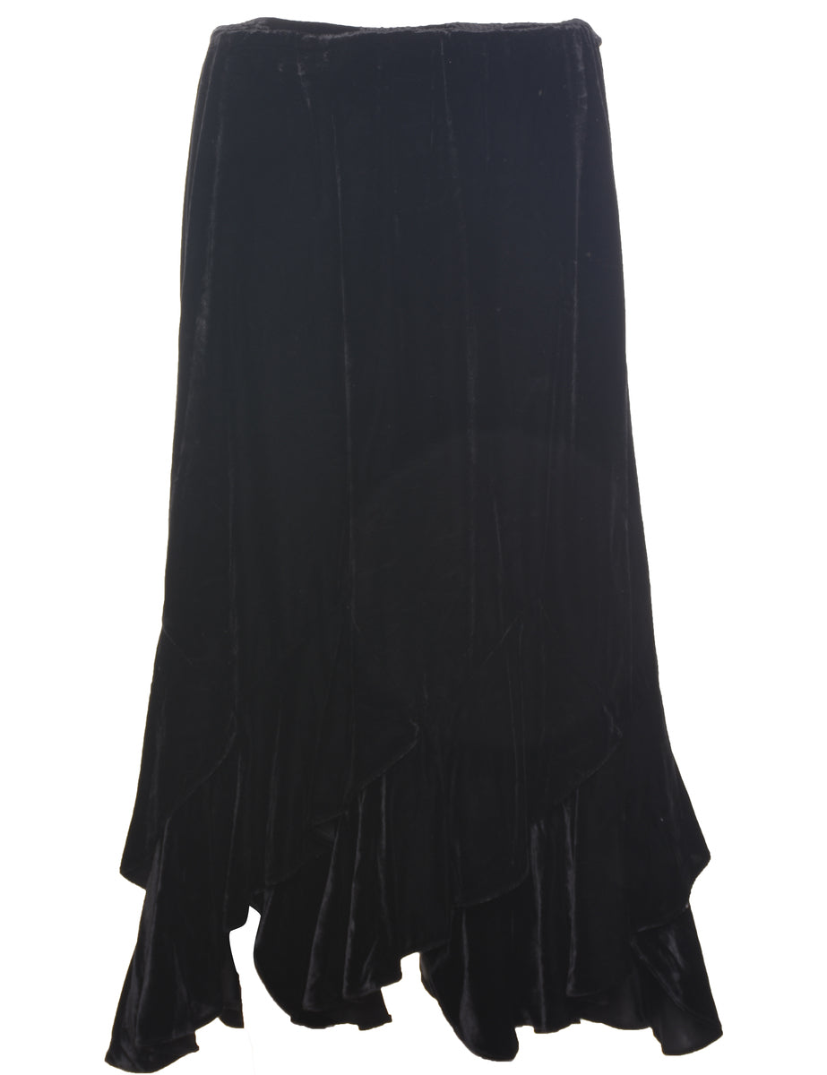 Velvet Y2K Flared Skirt - L