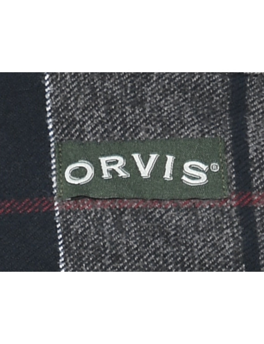 Long Sleeved Checked Shirt - XL