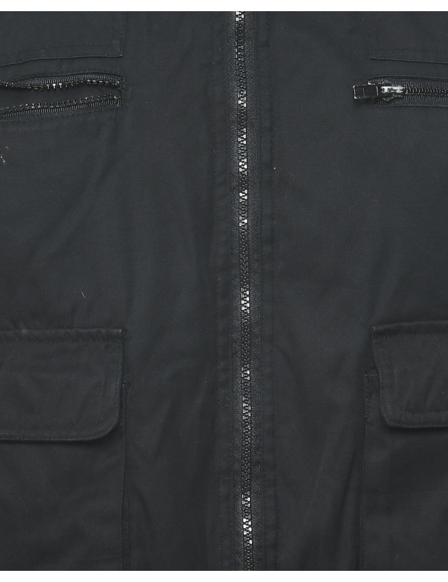 Utilitarian Black Waistcoat - L