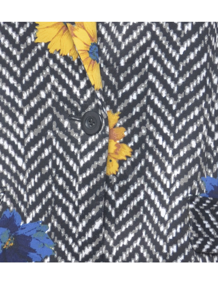 Floral Pattern Jacket - M