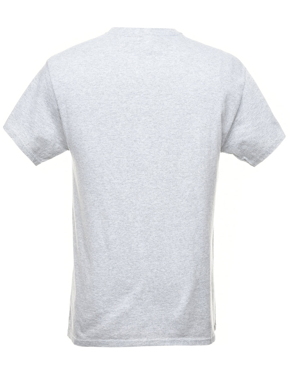 I Teach KIds Printed Grey T-shirt - M