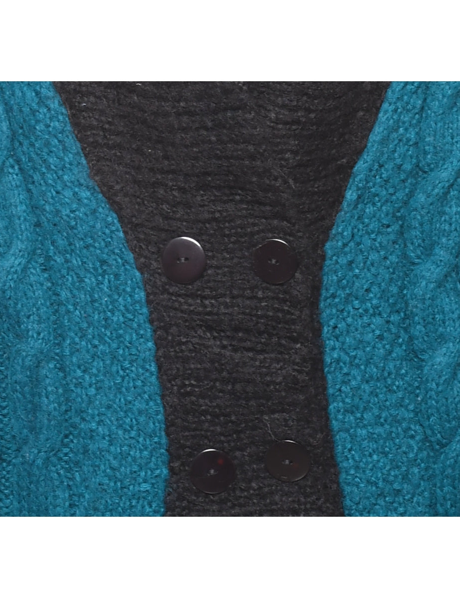 Cable Knit Cardigan - M