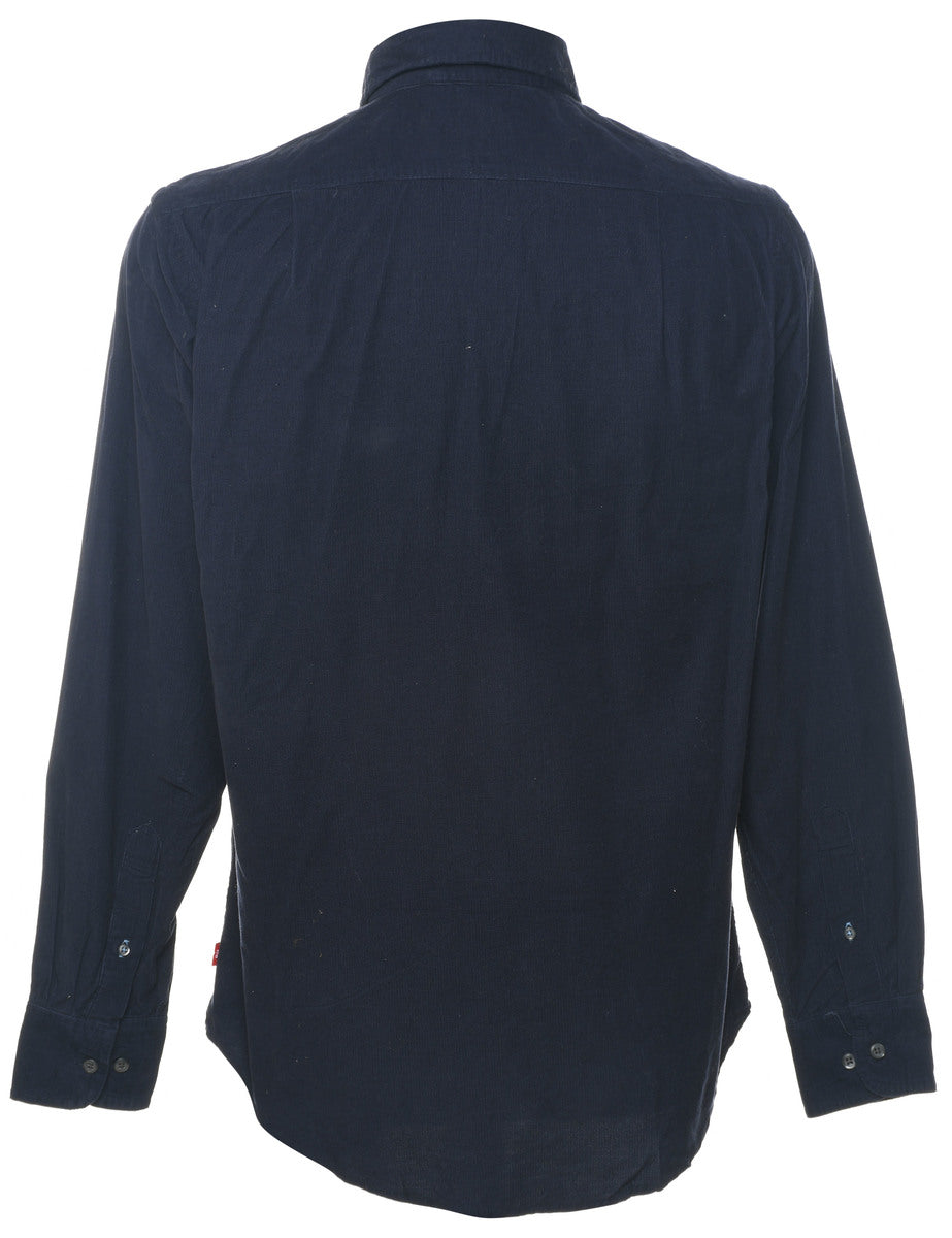 Izod Navy Corduroy Shirt - S