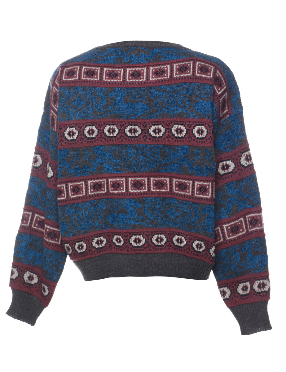 Geometric Pattern Jumper - L
