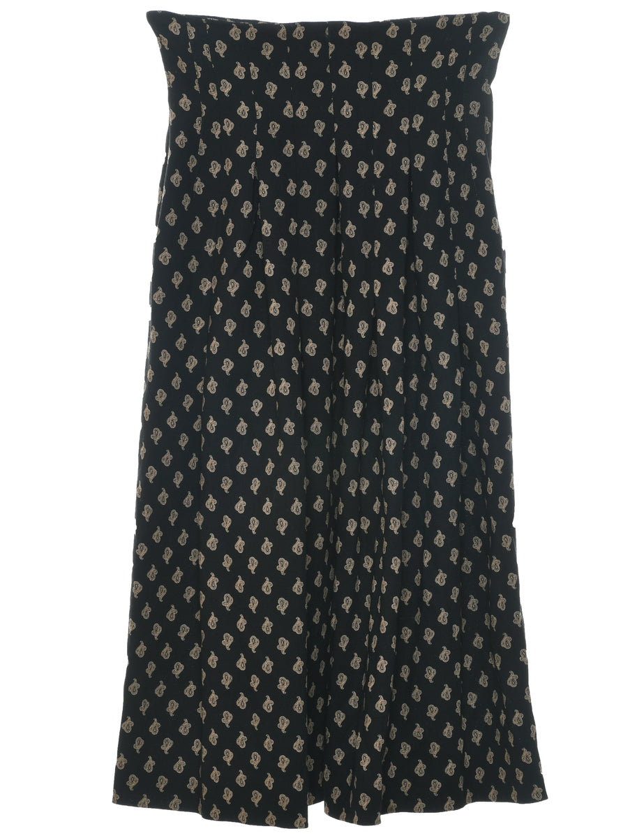 Paisley Print Midi Skirt - S