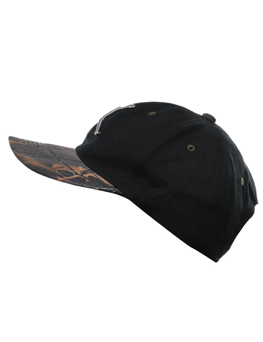 Black Embroidery Cap - XS