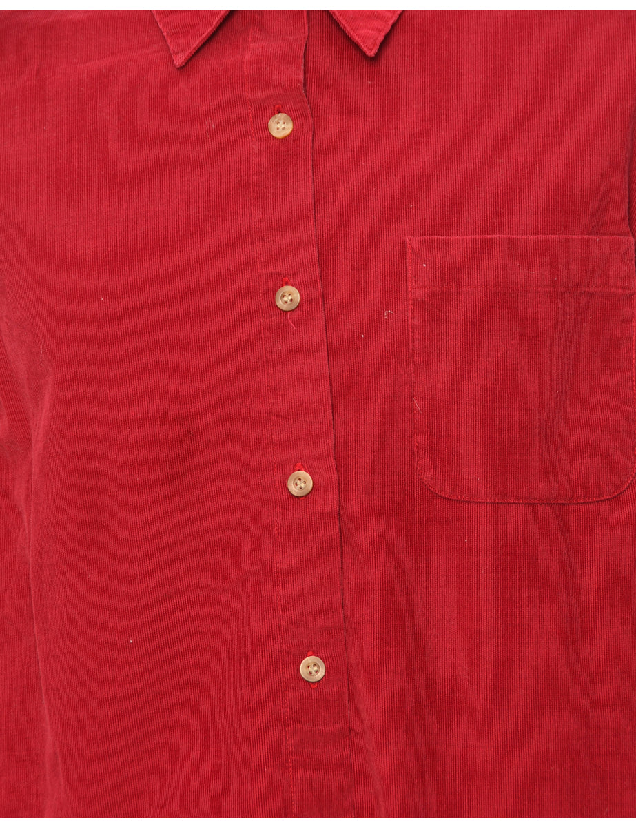 Corduroy Maroon Shirt - XL