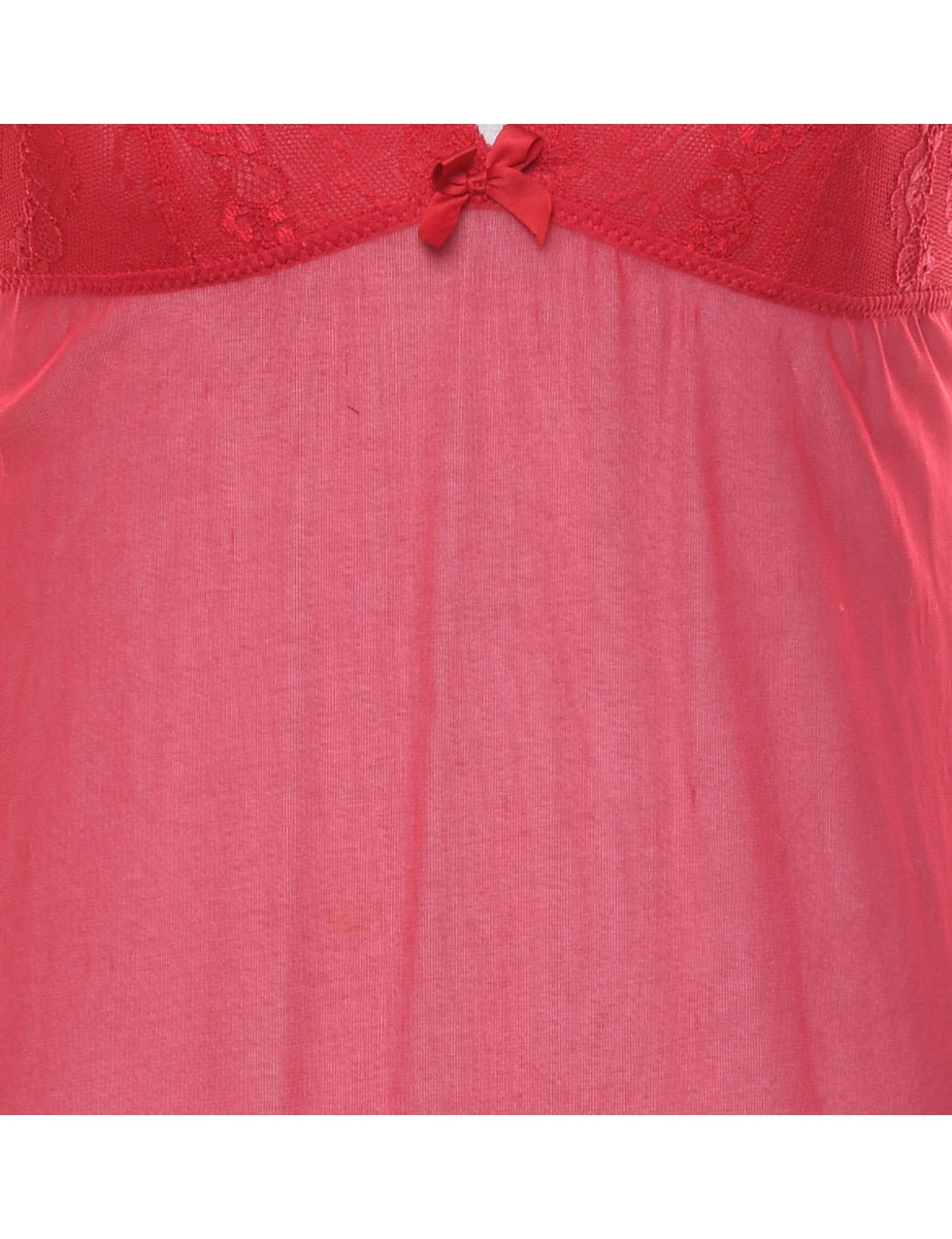 Sheer Red Lace Camisole - XS