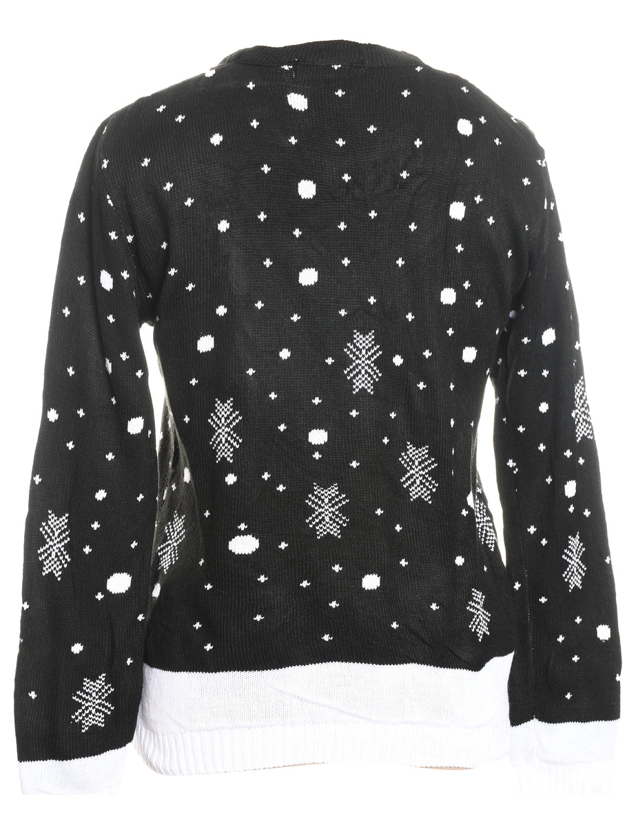 Reindeer Design Christmas Cardigan  - L