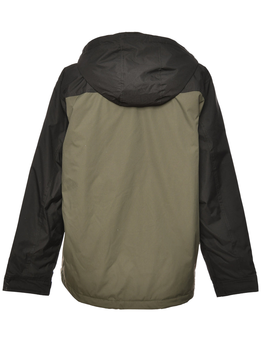 Black & Olive Green Two-Tone Mountaineering Jacket - M