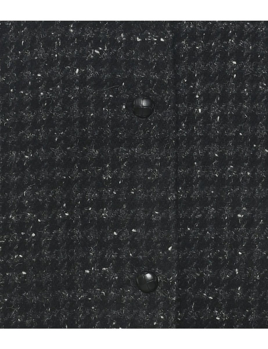Single Breasted Wool Coat - L