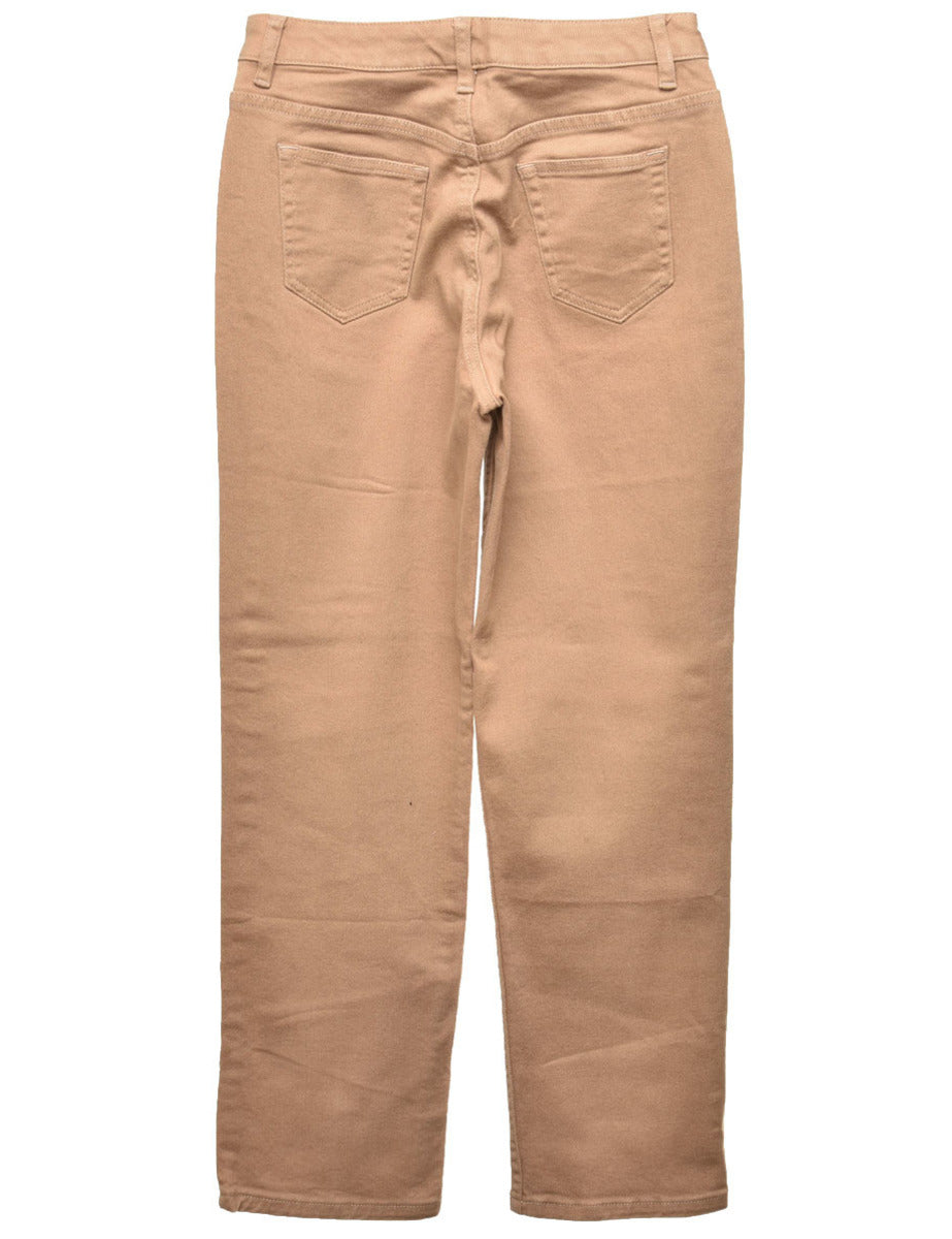 Light Brown Straight Fit Jeans - W26 L26