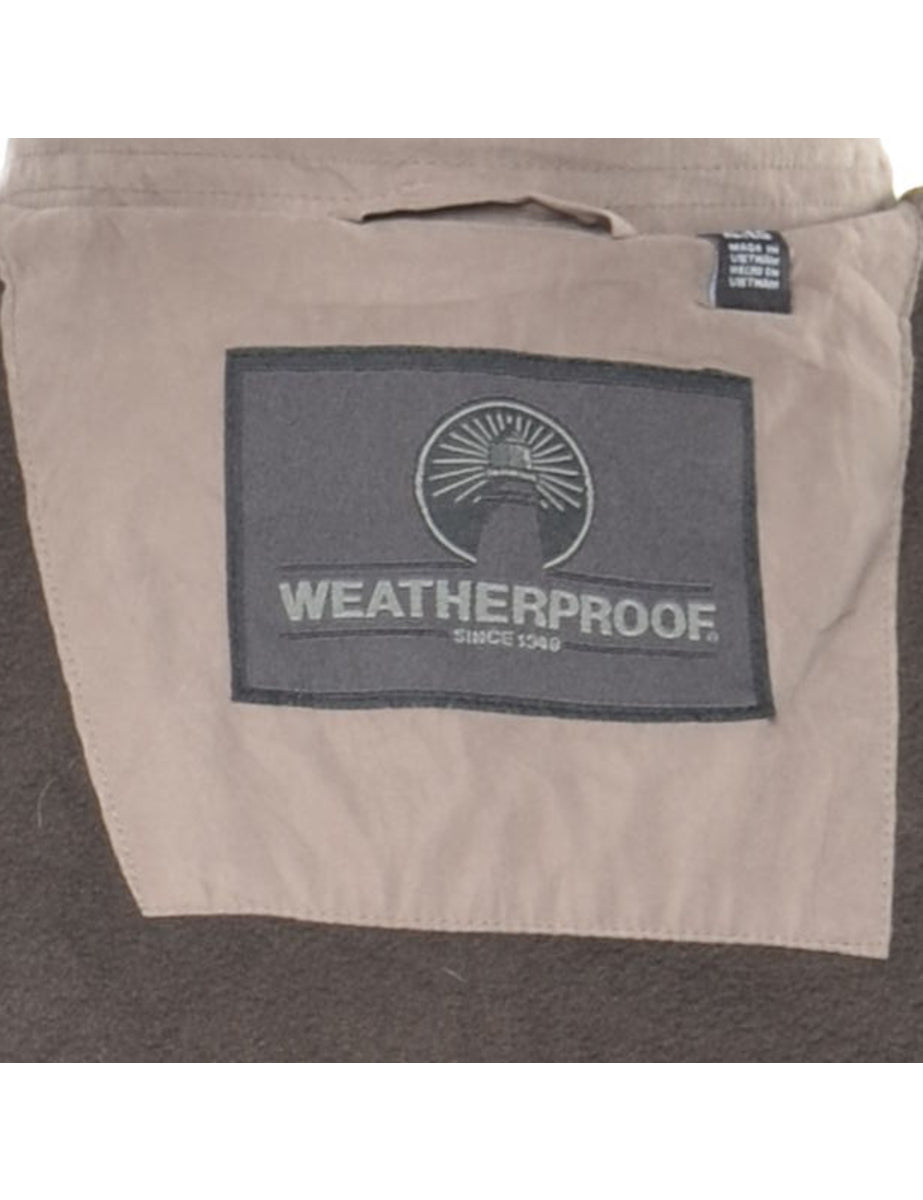 Weather Proof Zip-Front Light Brown Jacket - XL