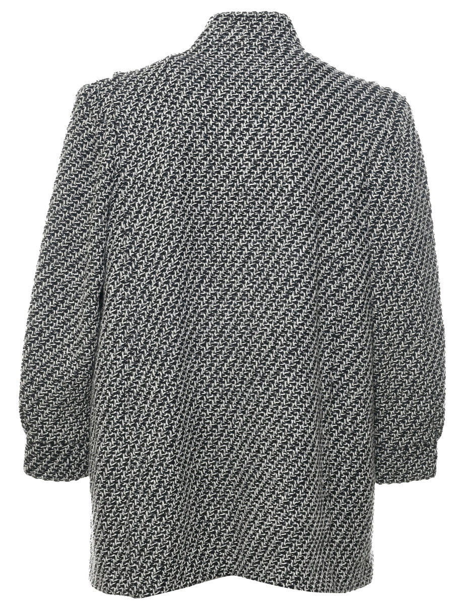 Black Wool Coat - L