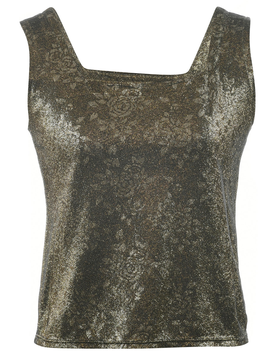 Floral Print Evening Top - S