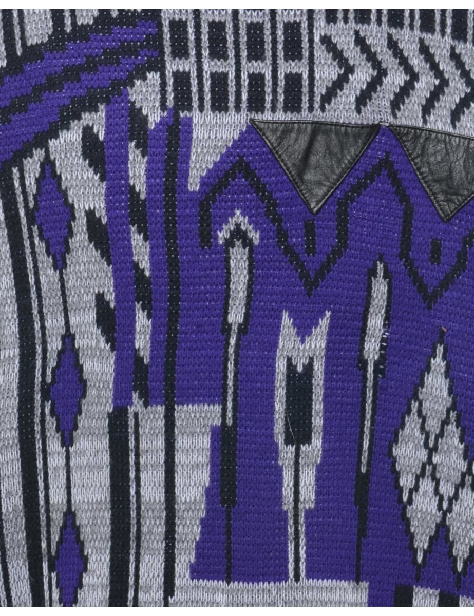 Geometric Pattern Jumper - L