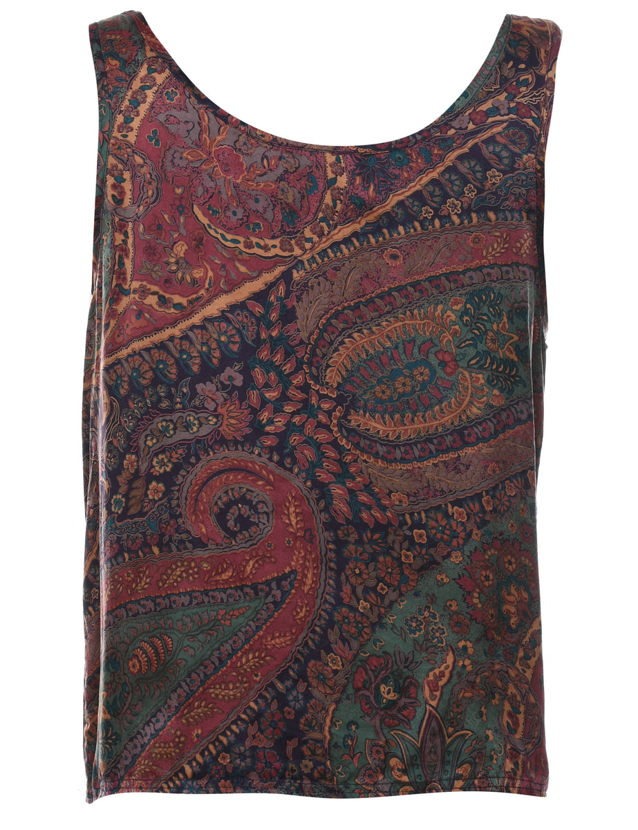 Paisley Printed Victoria's Secret Top - S