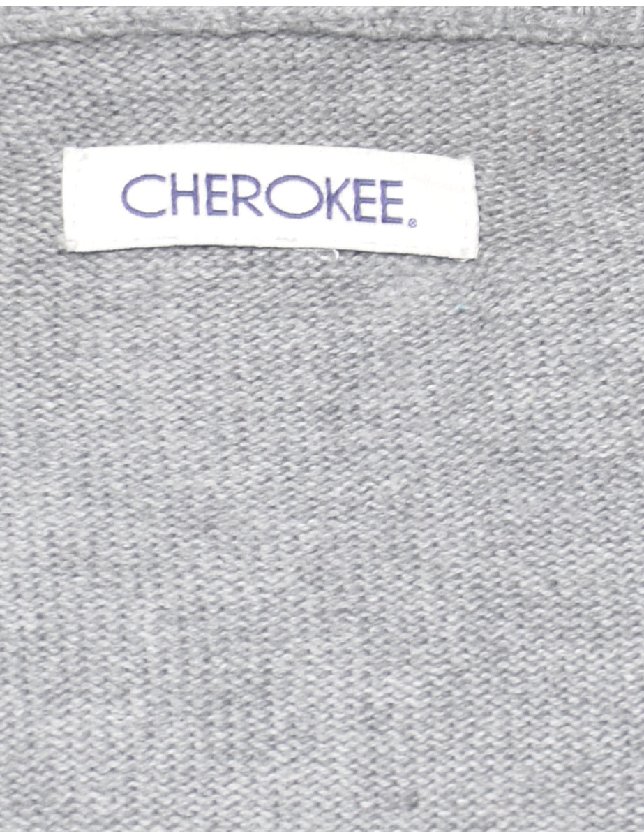 Cherokee Argyle Grey Jumper - L