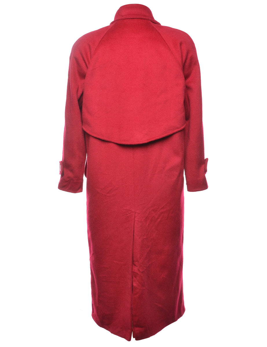 Red Wool Coat - M