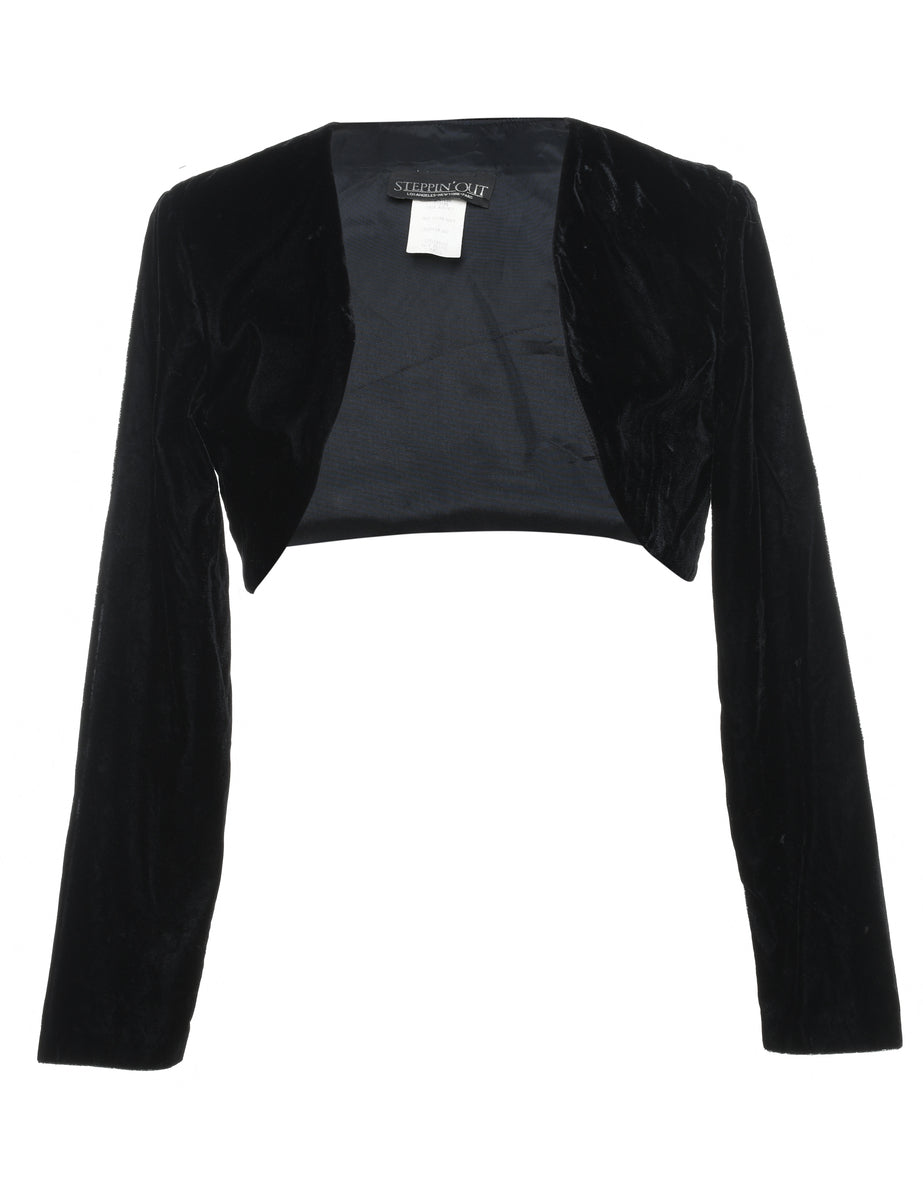 Velvet Cropped Evening Jacket - S
