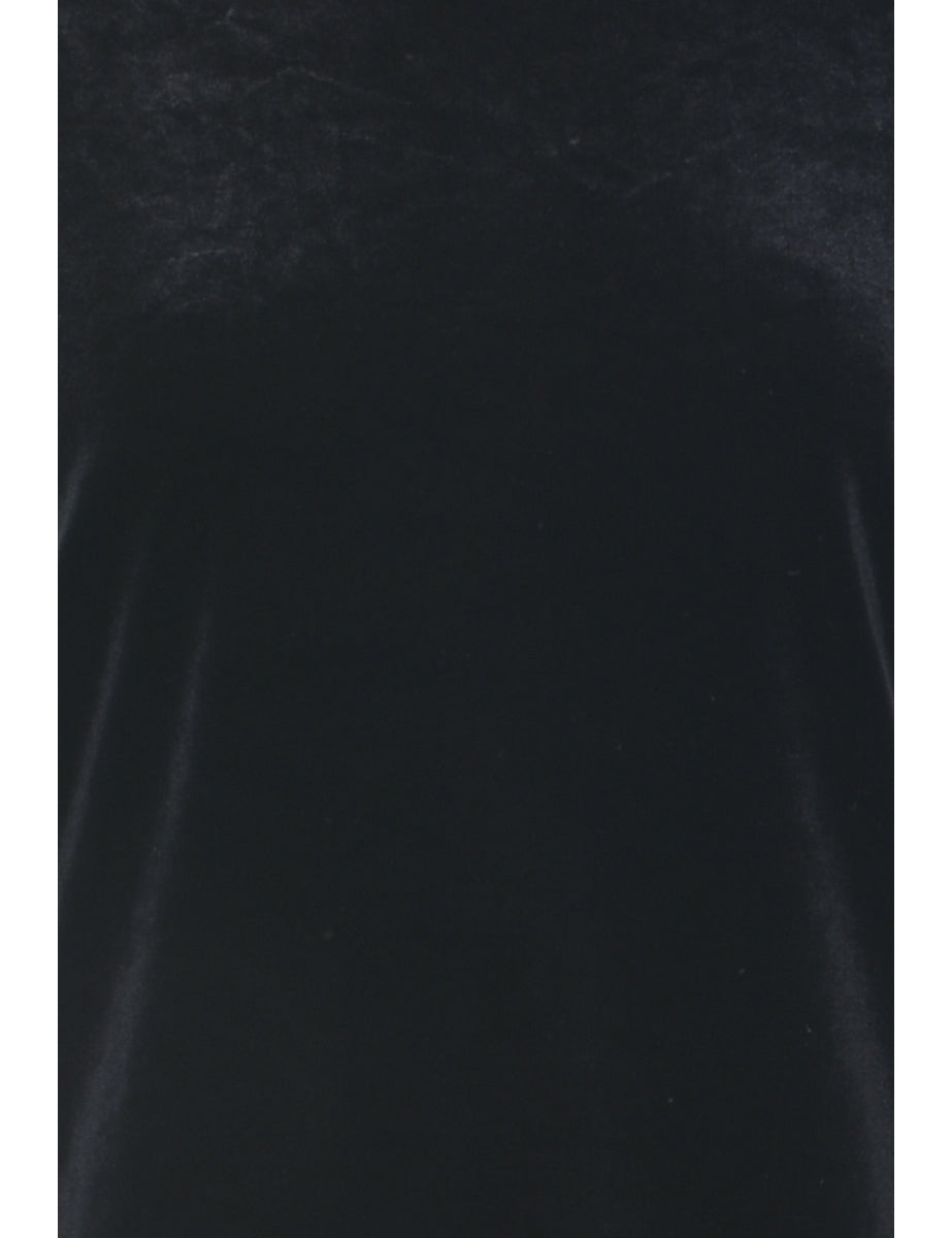 Black Velvet Fabric Evening Top - M