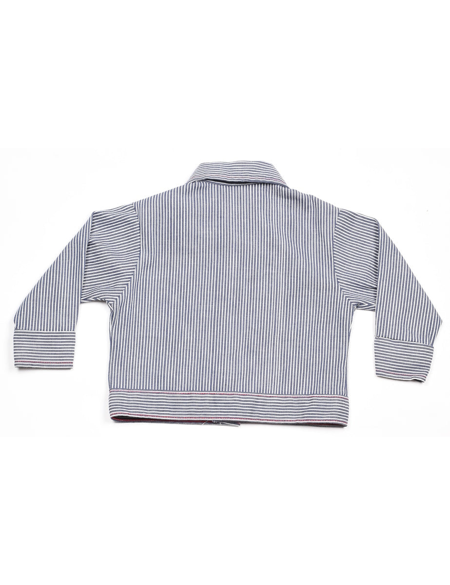 Stripy Grey & White Jacket - 2 YEARS