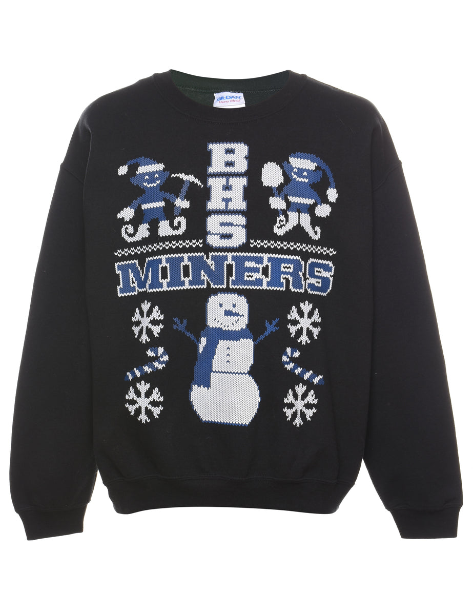 Snowman Christmas Sweatshirt - L